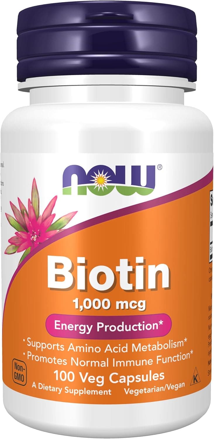 NOW Foods Supplements, Biotin 1,000 mcg, Amino Acid…