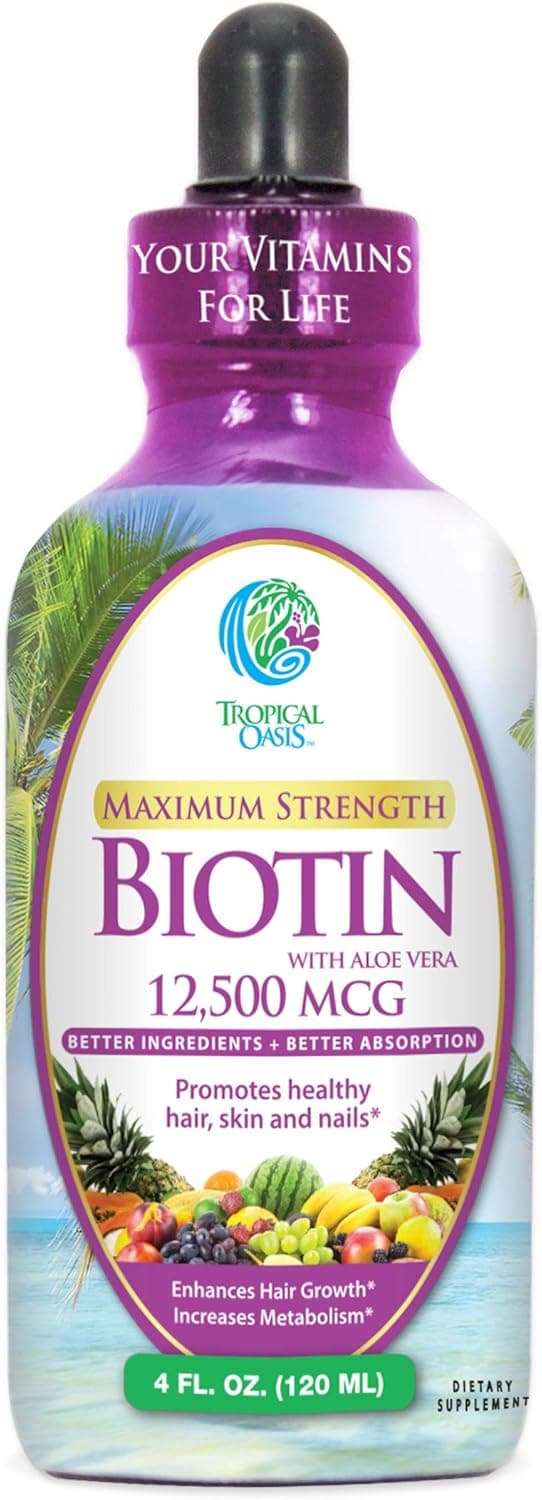 Maximum Strength Liquid Biotin Drops w/ 12