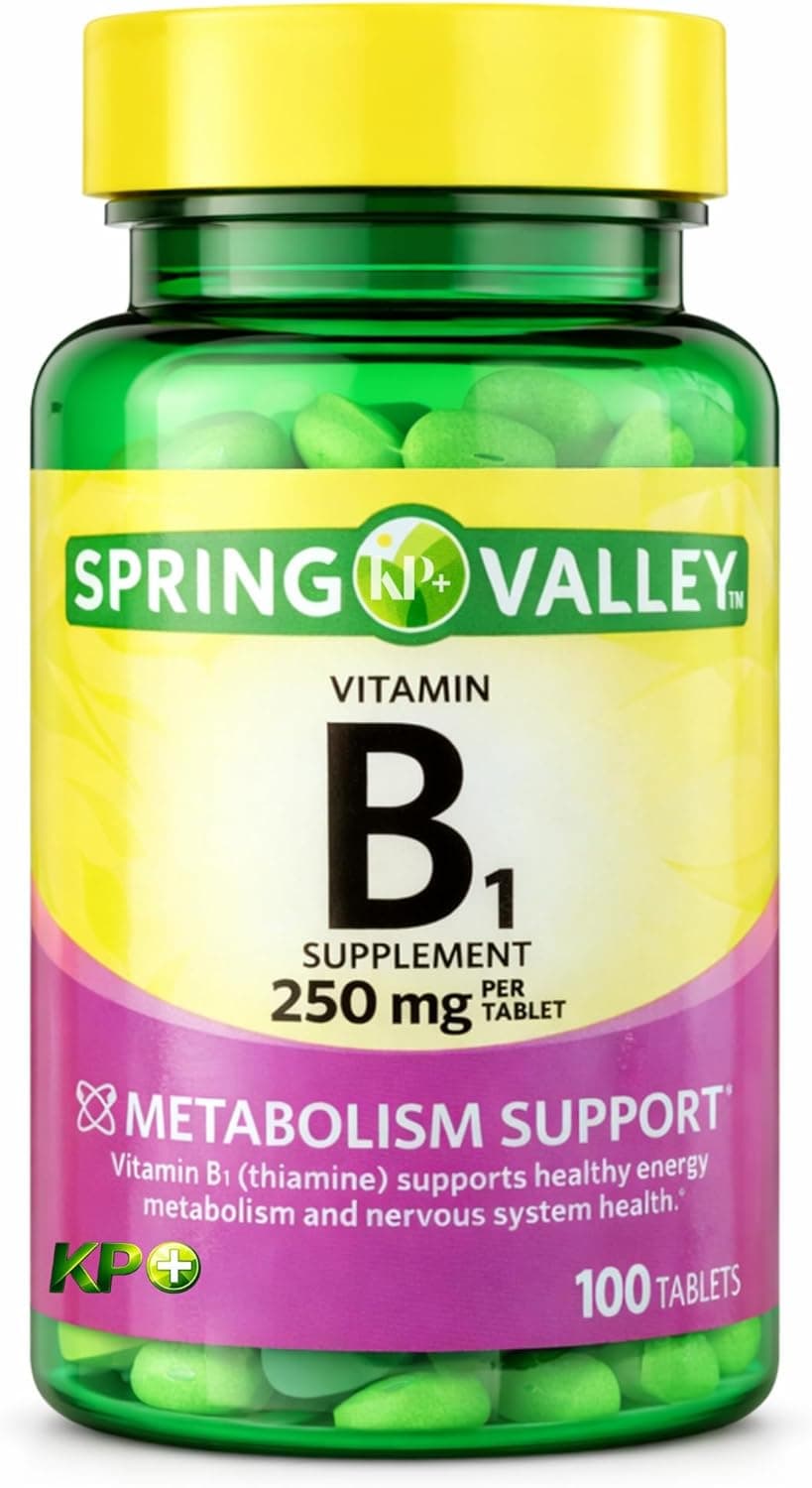KP+ Vitamin B1 250 mg | Thiamine Supplement for Energy…