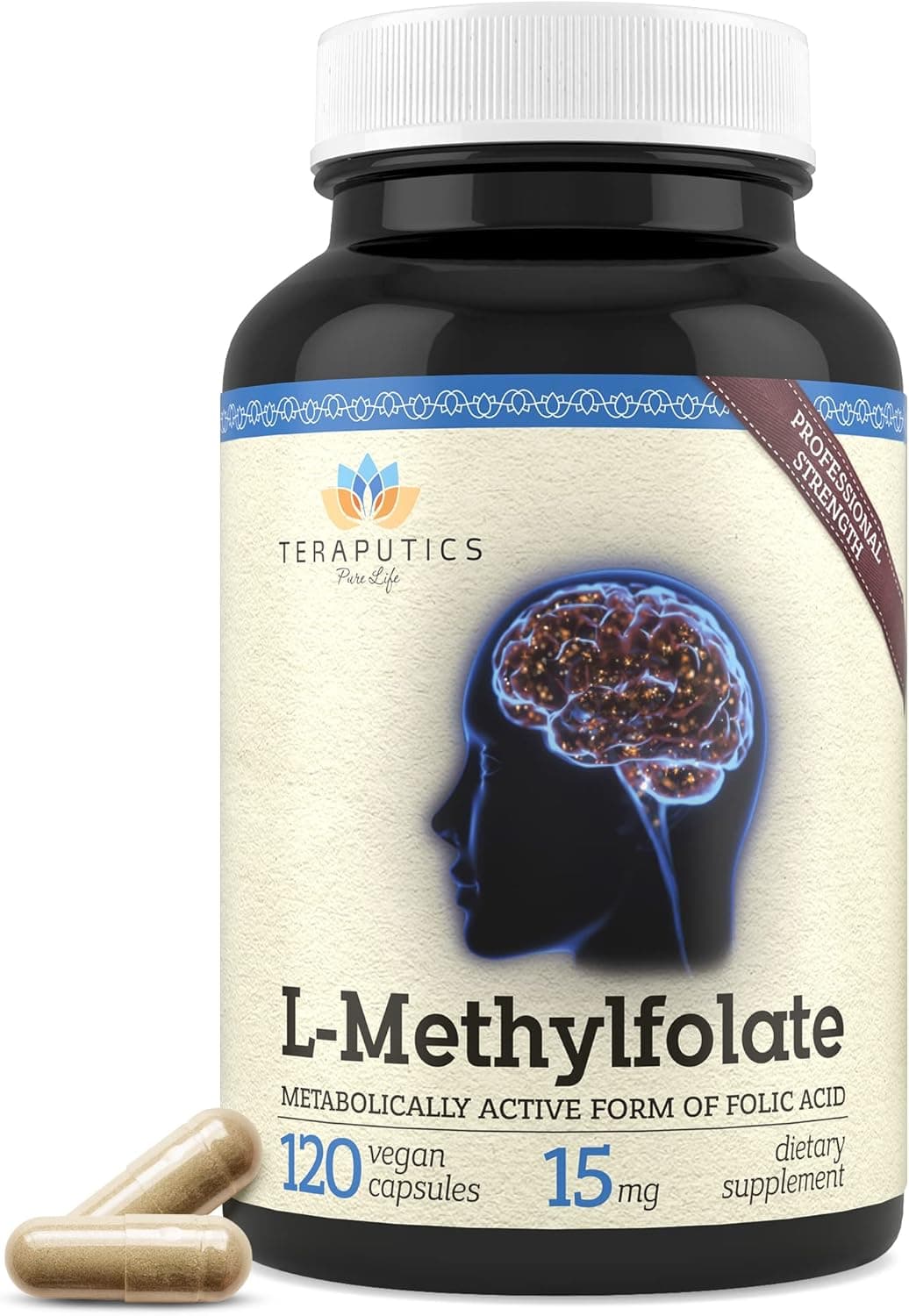 Teraputics L-Methylfolate 15mg | 120 Vegan Capsules | Premium…